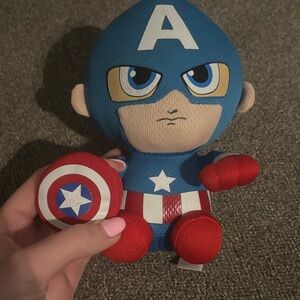 Marvel Captain America Plush - Blue, Red, and White